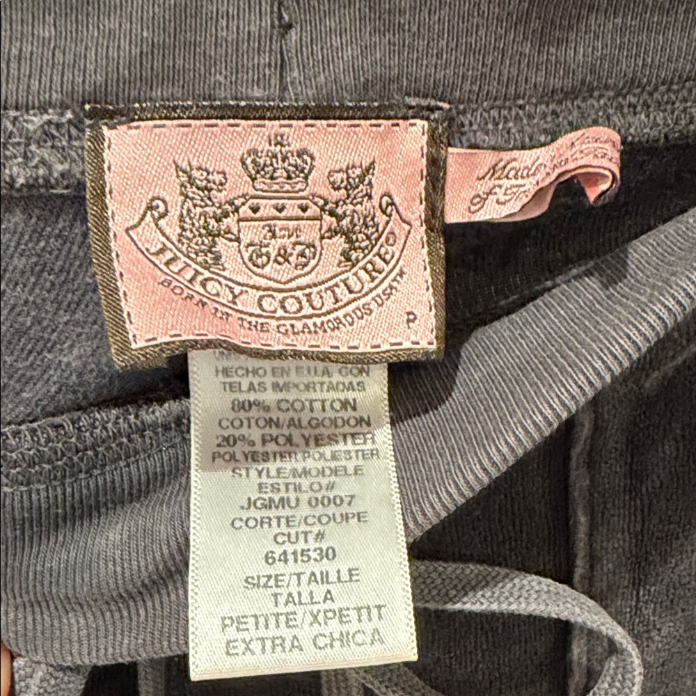 Juicy Couture Velour Gray Pants - Picture 2 of 16
